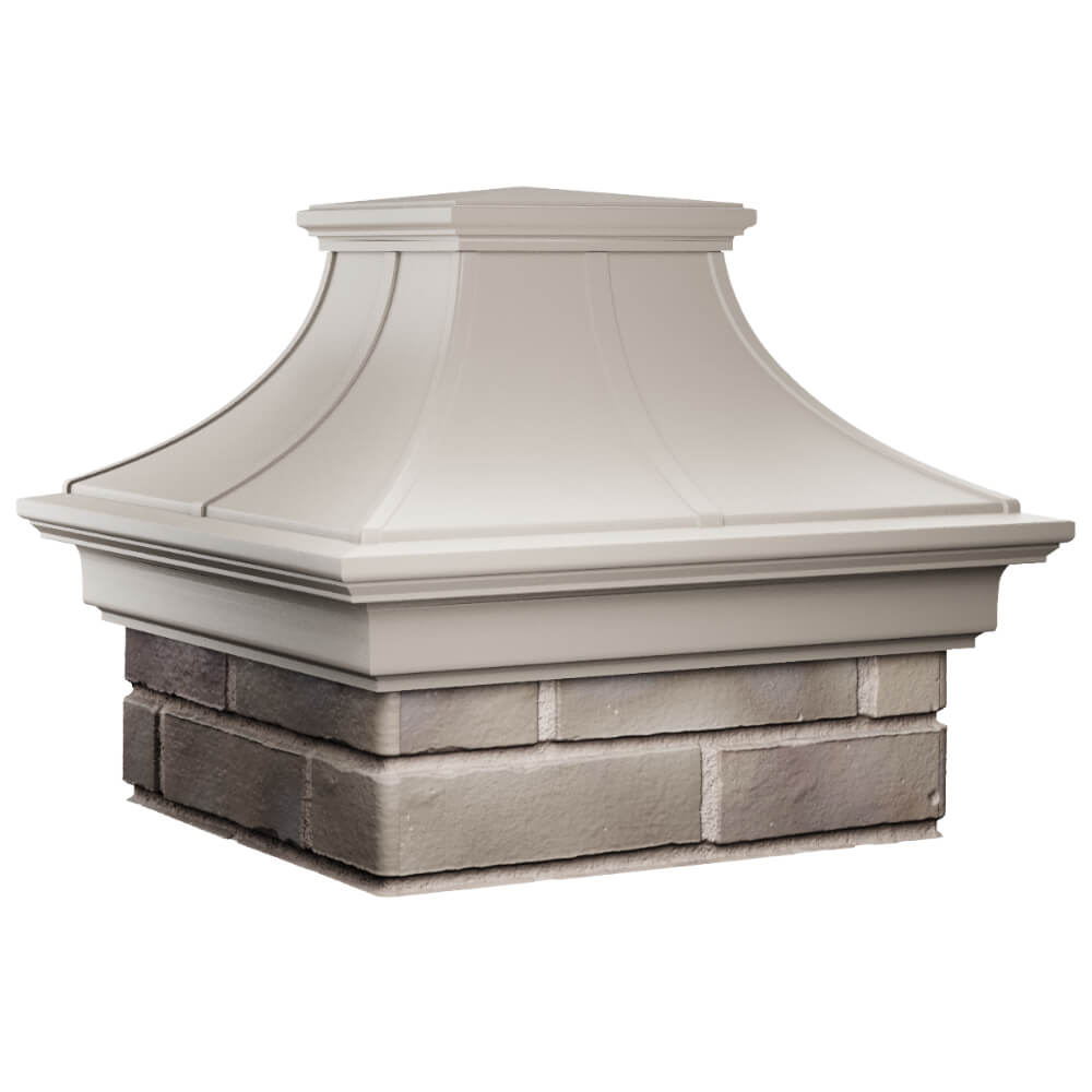 Колпак Zking Монблан Премиум Бежевый на столб 1.5х1.5 кирпича (385х385мм) в Зеленокумске фото