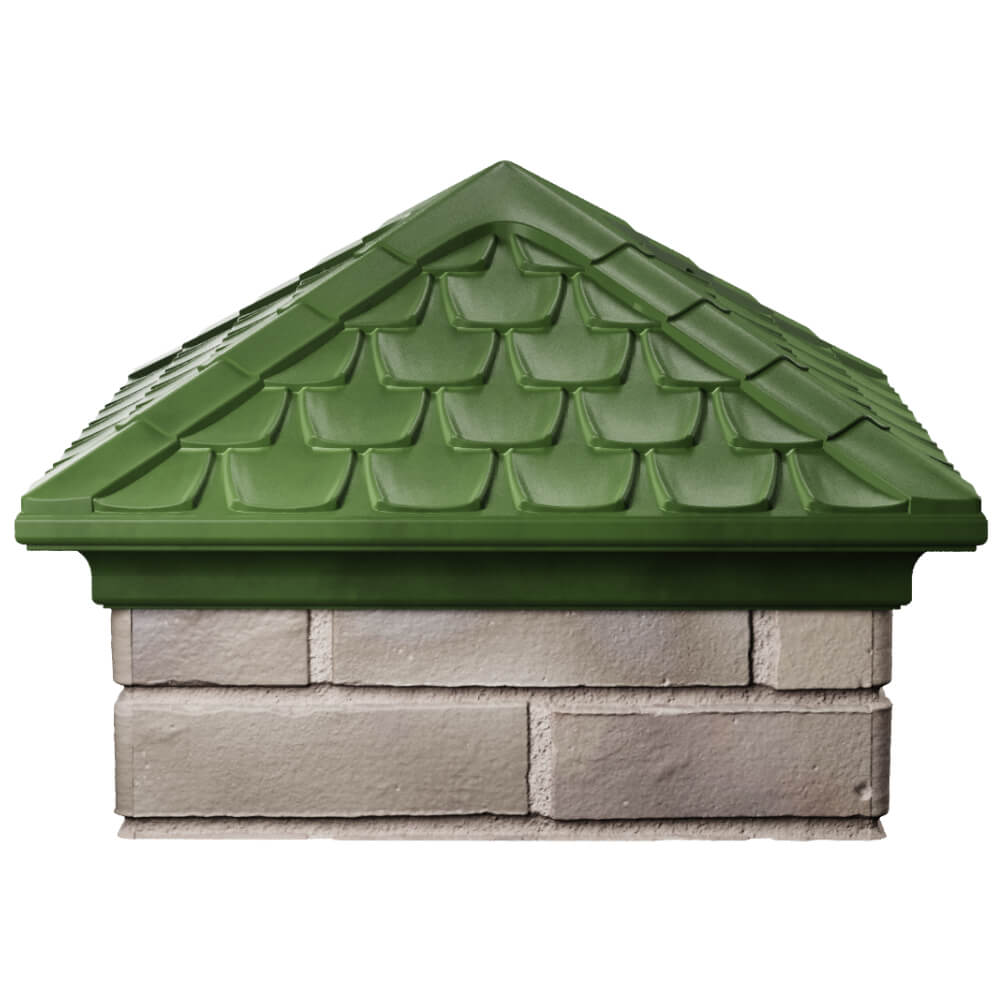 Колпак Zking Эльбрус Зеленый на столб 1.5х1.5 кирпича (385х385мм) Зеленокумск фото