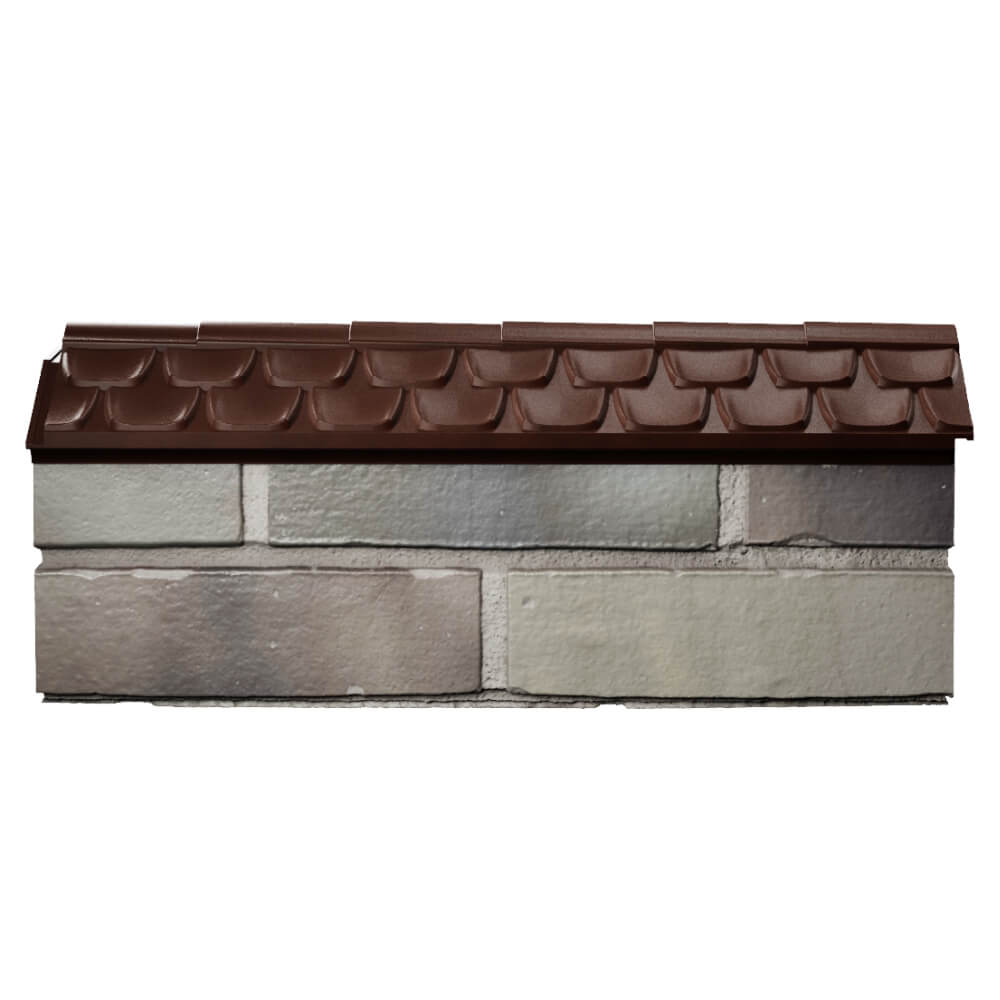 Парапет Zking Эльбрус Коричневый с посадкой на 0.5 кирпича (130мм) в Зеленокумске фото