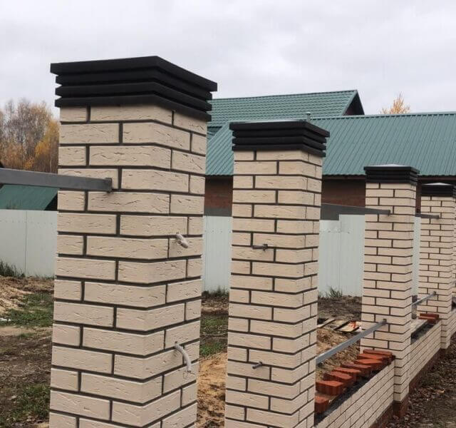 Колпак Zking Бона ХайТек Коричневый на столб 1.5х1.5 кирпича (385х385мм) в Зеленокумске фото