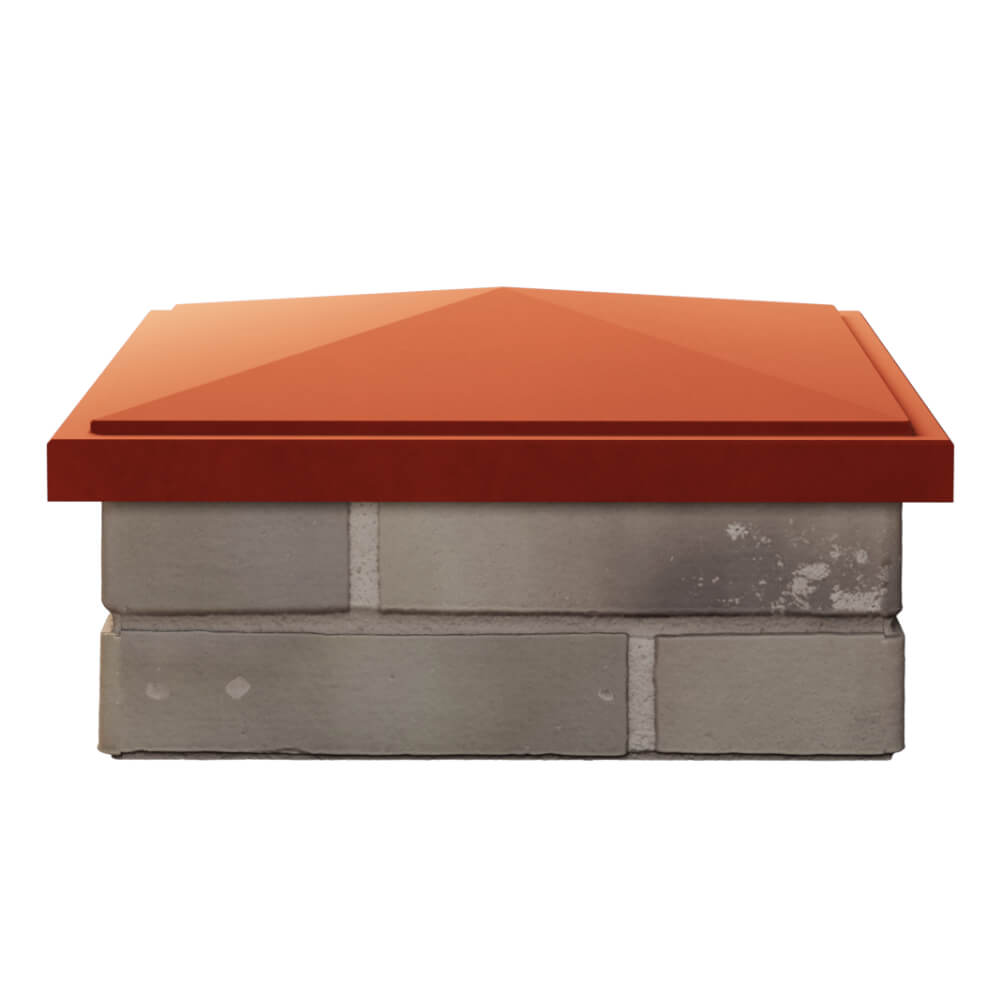 Колпак Zking БонаМоно Красный на столб 1.5х1.5 кирпича (385х385, 400х400мм) Зеленокумск фото