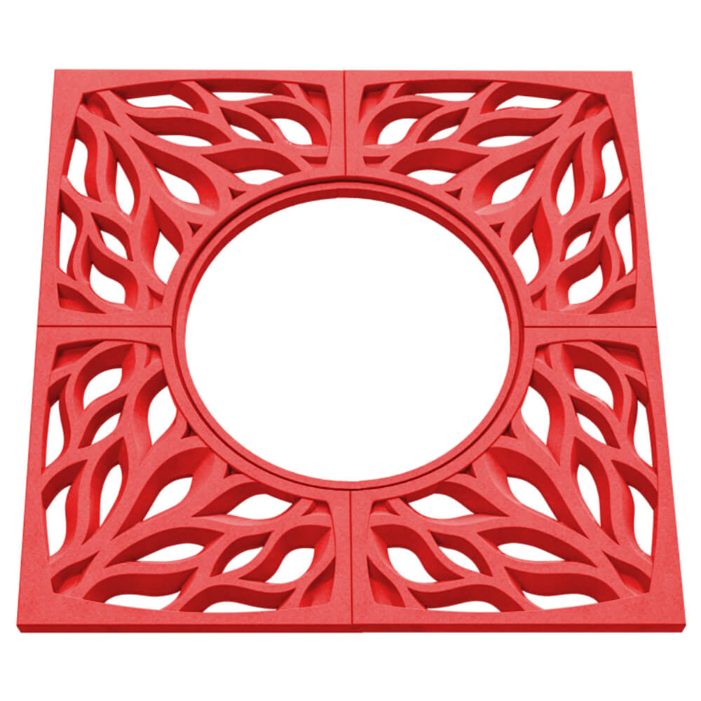 Приствольная решетка для дерева ZKING CRUST 1.2х1.2м Красная в Зеленокумске фото