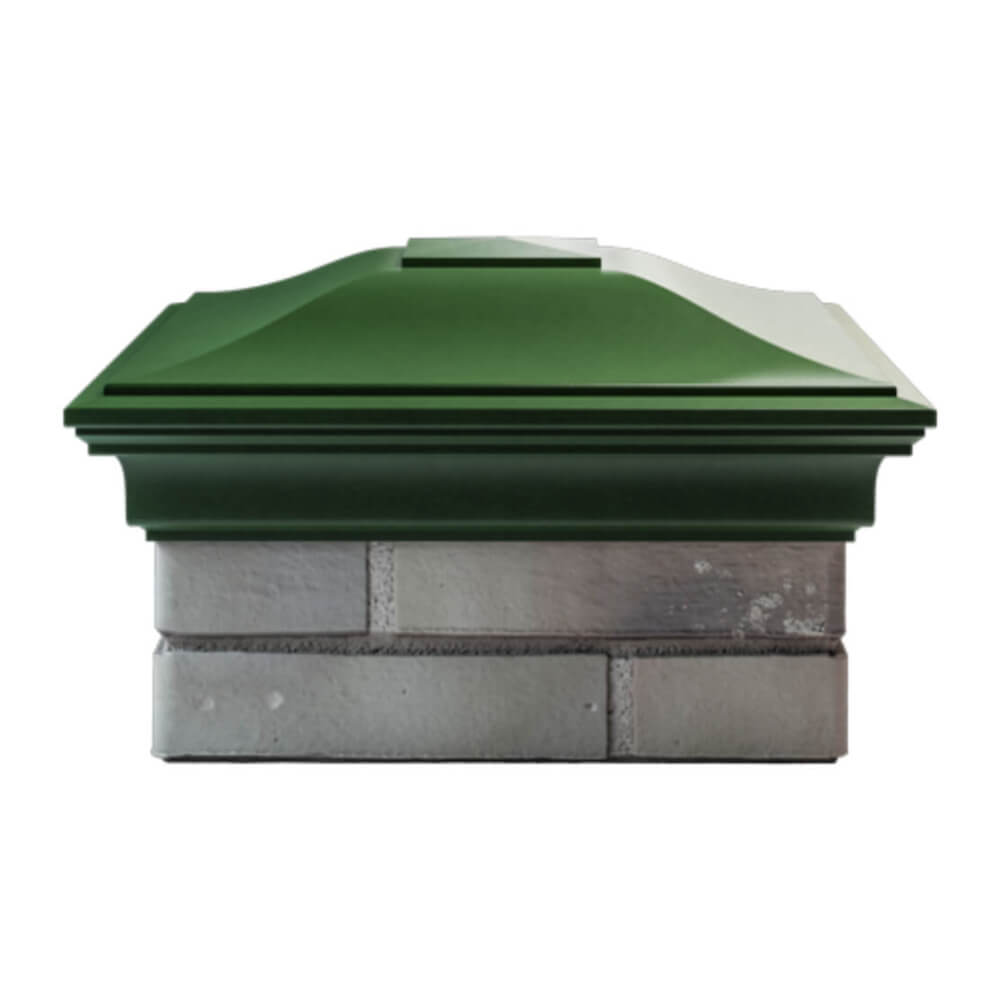 Колпак Zking Монблан Зеленый на столб 1.5х1.5 еврокирпича 0.7НФ (355х355мм) Зеленокумск фото