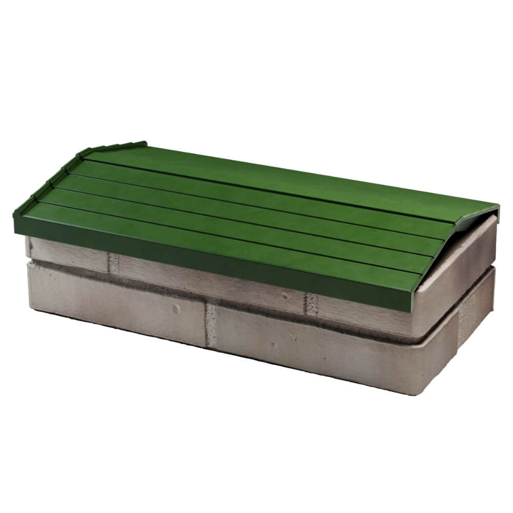 Парапет Zking Бона ХайТек Зеленый с посадкой на 1 кирпич (200/225/255мм) в Зеленокумске фото