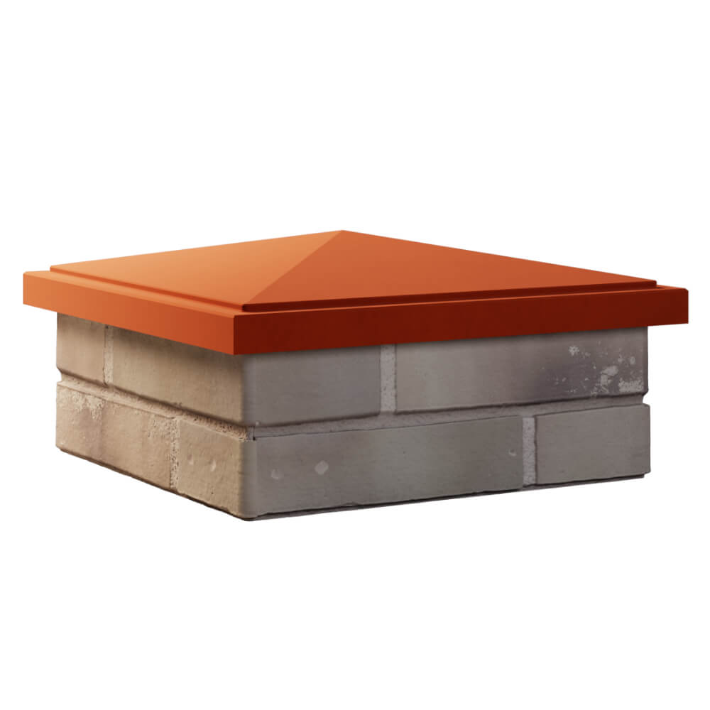 Колпак Zking БонаМоно Красный на столб 1.5х1.5 кирпича (385х385, 400х400мм) в Зеленокумске фото