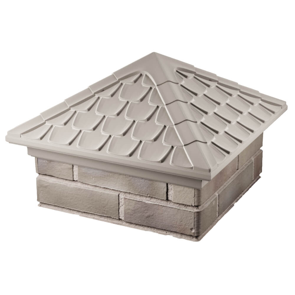 Колпак Zking Эльбрус Бежевый на столб 1.5х1.5 кирпича (385х385мм) в Зеленокумске фото