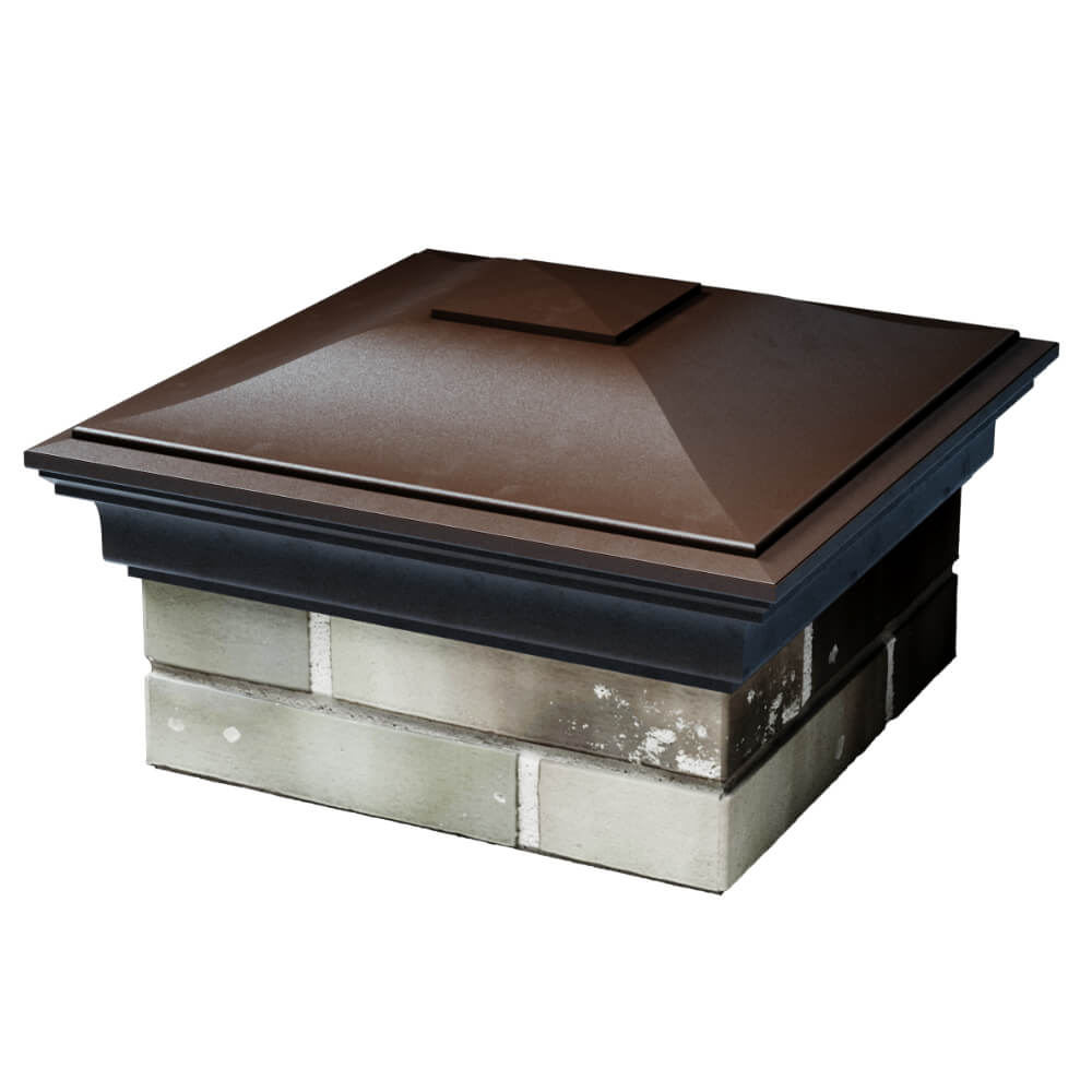 Колпак Zking Монблан Коричневый на столб 1.5х1.5 кирпича (385х385мм) в Зеленокумске фото