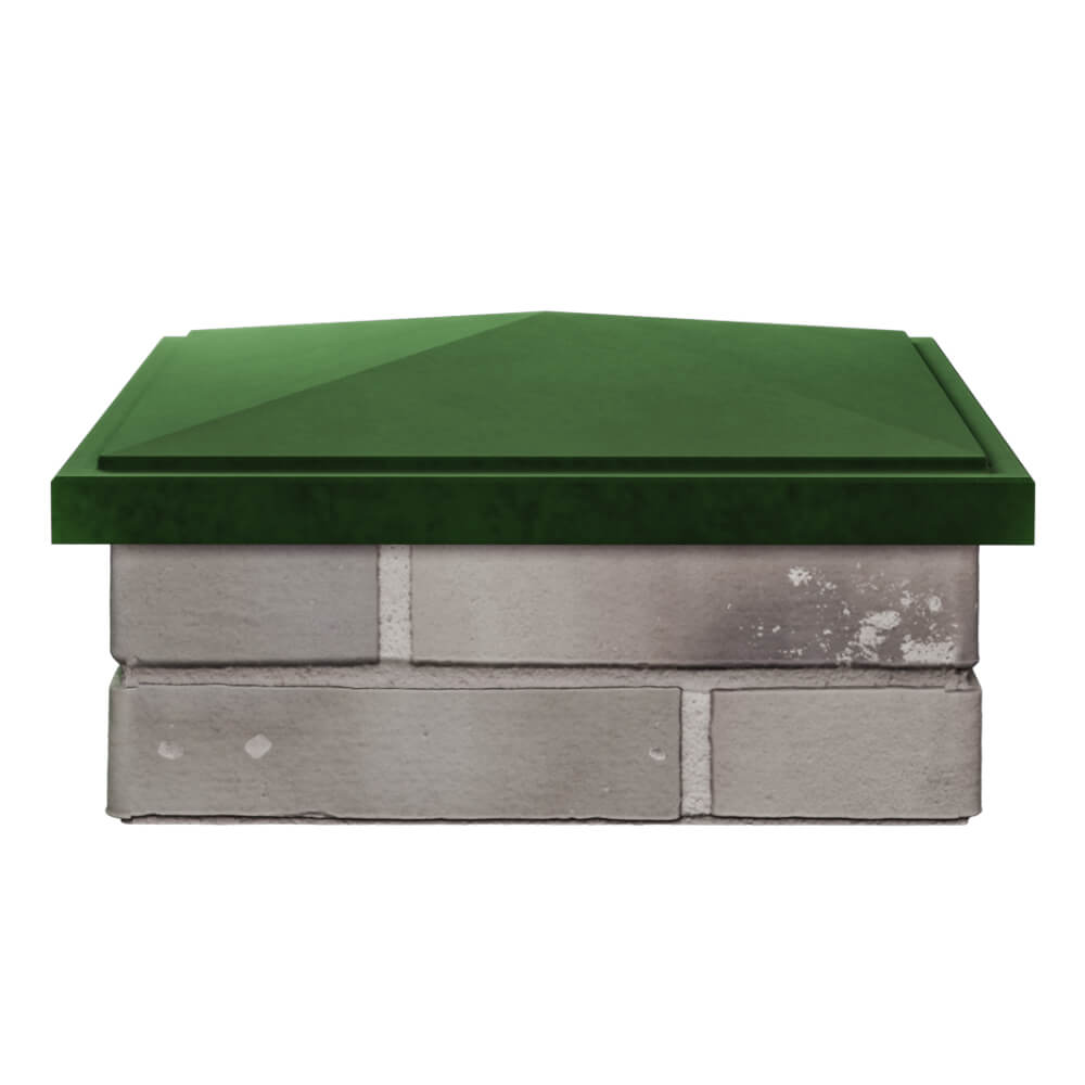 Колпак Zking БонаМоно Зеленый на столб 1.5х1.5 кирпича (385х385, 400х400мм) Зеленокумск фото