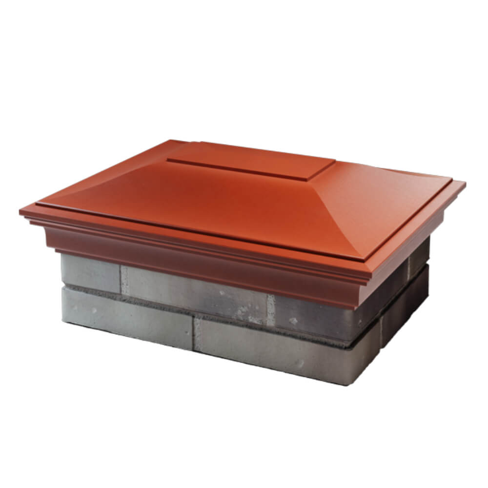 Колпак Zking Монблан Красный на столб 2х1.5 кирпича (515х385мм) в Зеленокумске фото