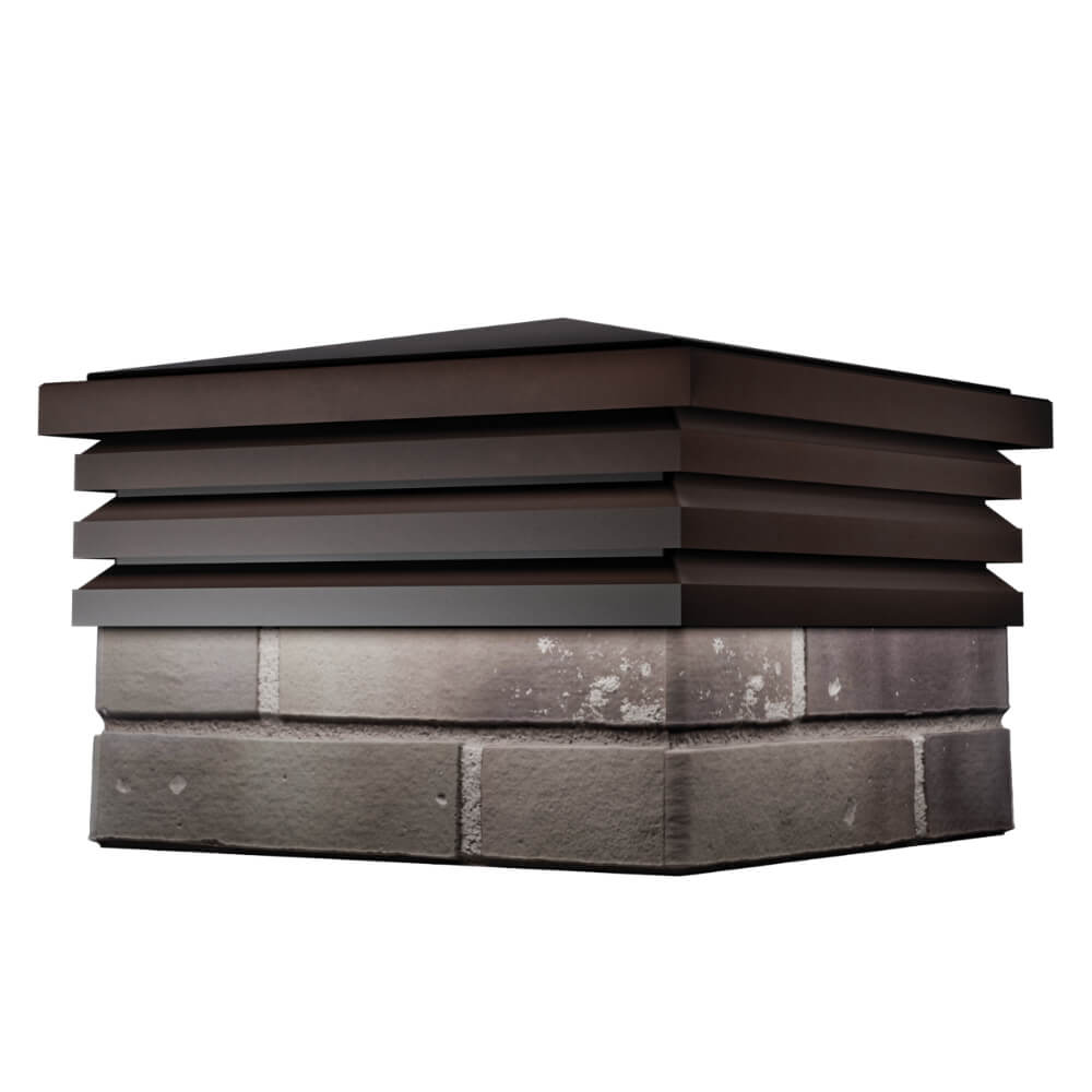 Колпак Zking Бона ХайТек Коричневый на столб 1.5х1.5 кирпича (385х385мм) в Зеленокумске фото