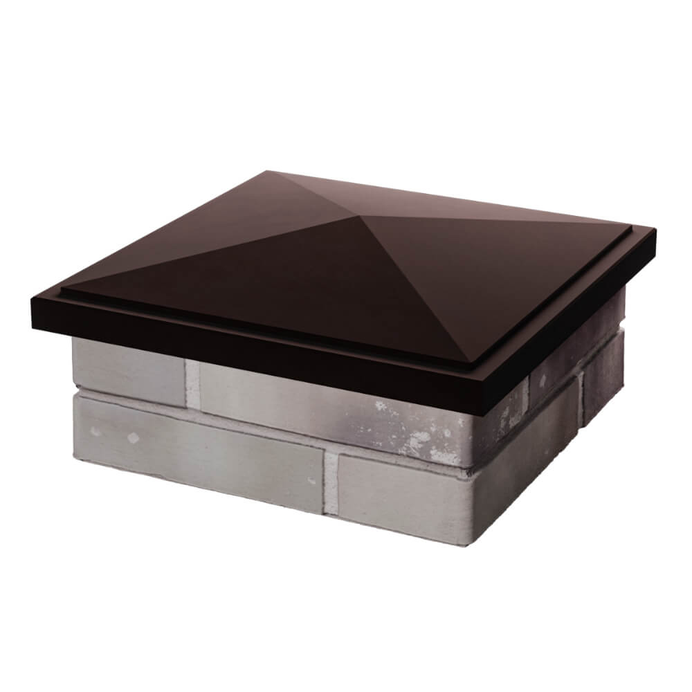 Колпак Zking БонаМоно Коричневый на столб 1.5х1.5 кирпича (385х385, 400х400мм) в Зеленокумске фото