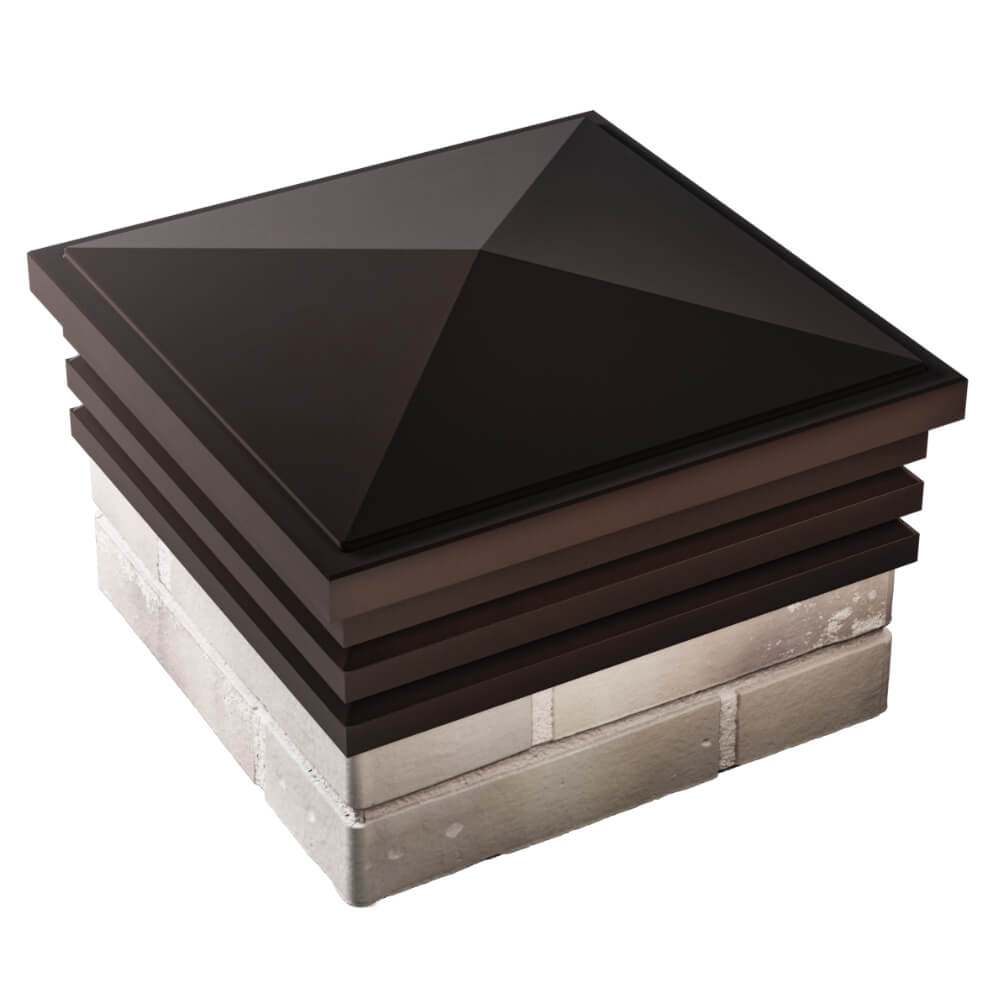 Колпак Zking Бона ХайТек Коричневый на столб 1.5х1.5 кирпича (385х385мм) в Зеленокумске фото