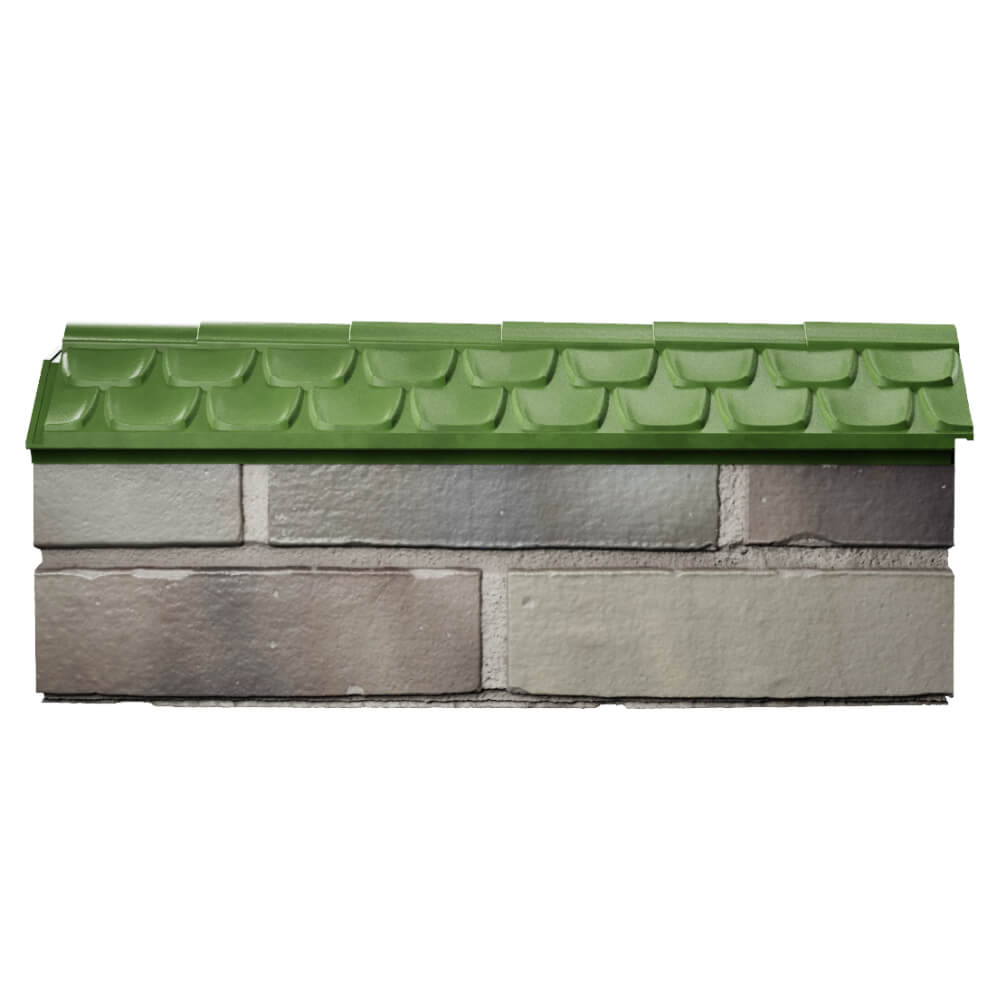 Парапет Zking Эльбрус Зеленый с посадкой на 0.5 кирпича (130мм) в Зеленокумске фото