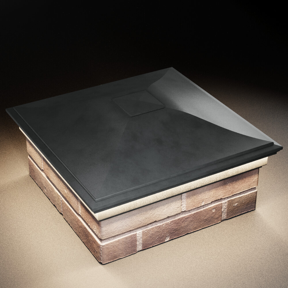 Колпак Zking Монблан Серый на столб 2х2 кирпича (515х515мм) c подсветкой в Зеленокумске фото