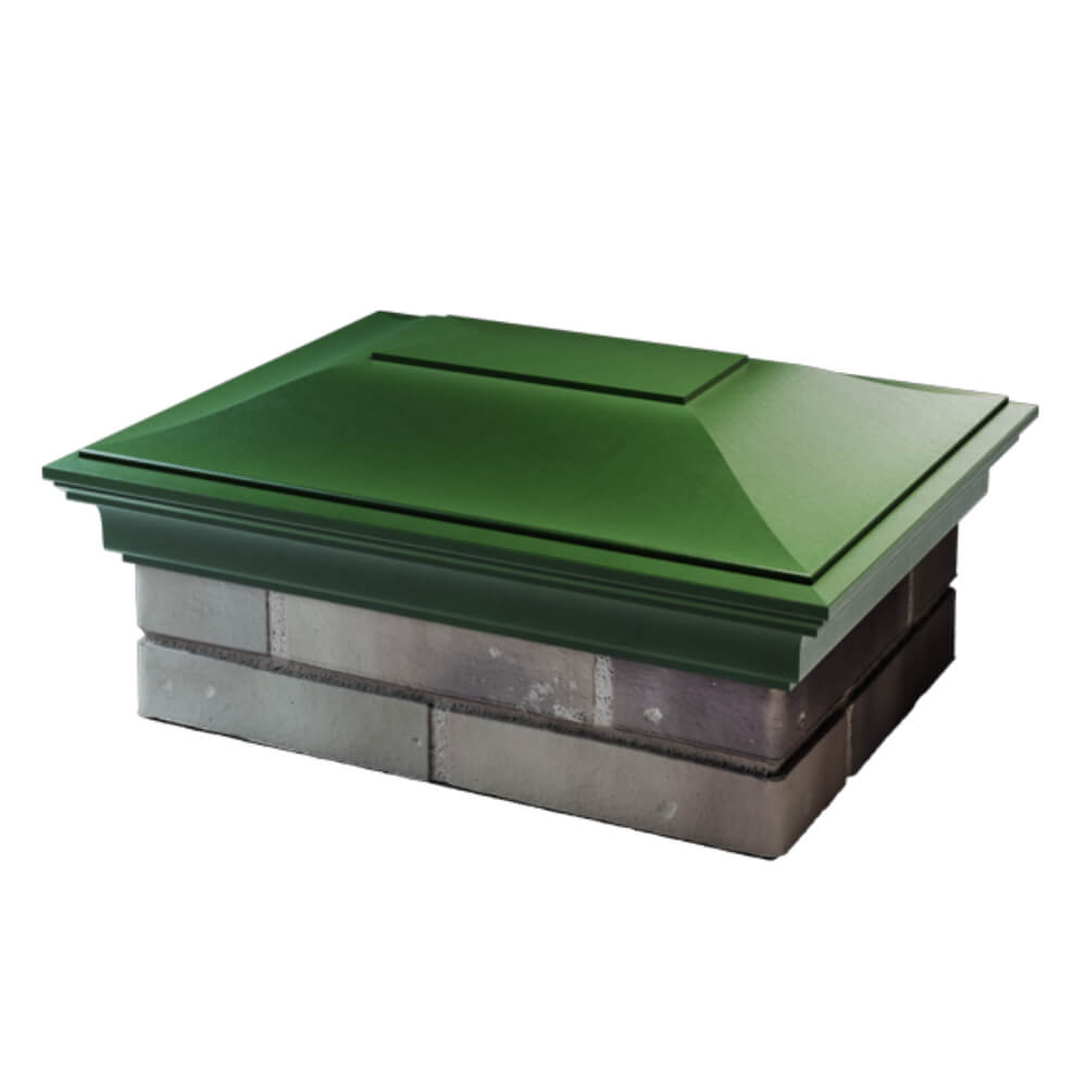 Колпак Zking Монблан Зеленый на столб 2х1.5 кирпича (515х385мм) в Зеленокумске фото