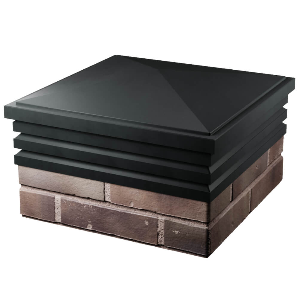 Колпак Zking Бона ХайТек Черный на столб 2х2 кирпича (513х513мм) в Зеленокумске фото