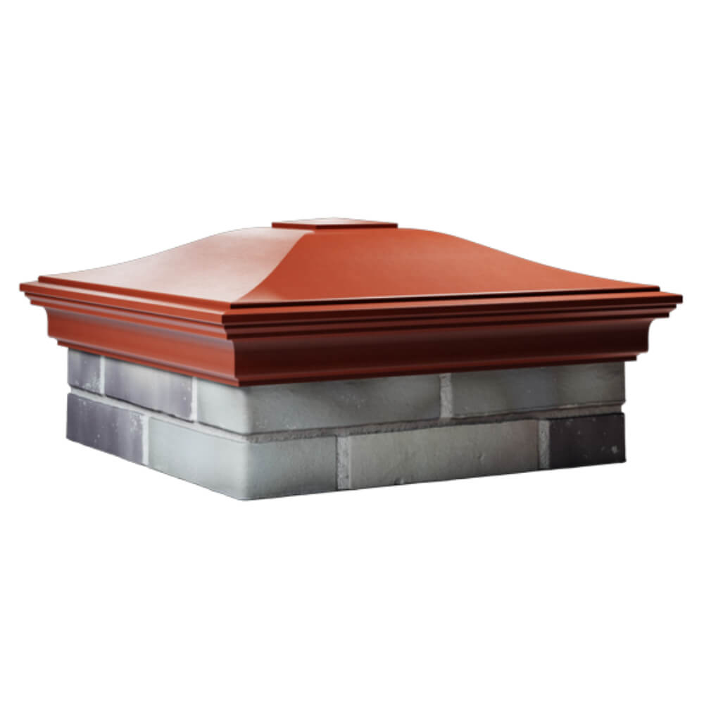 Колпак Zking Монблан Красный на столб 2х2 кирпича (515х515мм) в Зеленокумске фото