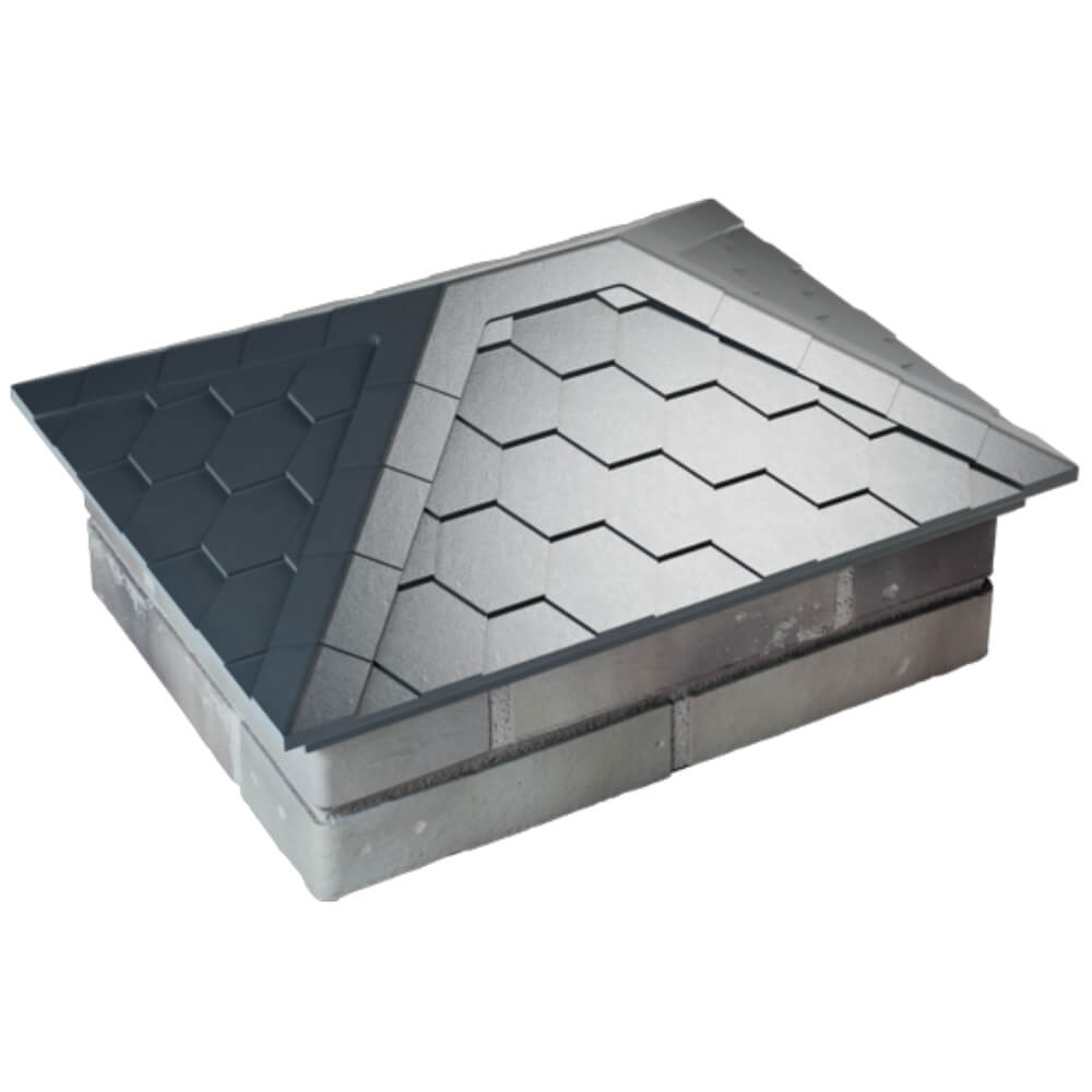 Колпак Zking Эверест Серый на столб 2х1.5 кирпича (520х390мм) Зеленокумск фото