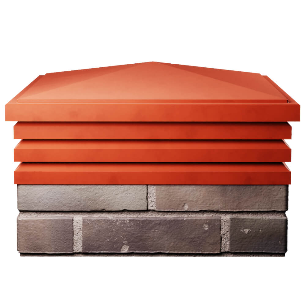 Колпак Zking Бона ХайТек Красный на столб 2х2 кирпича (513х513мм) Зеленокумск фото