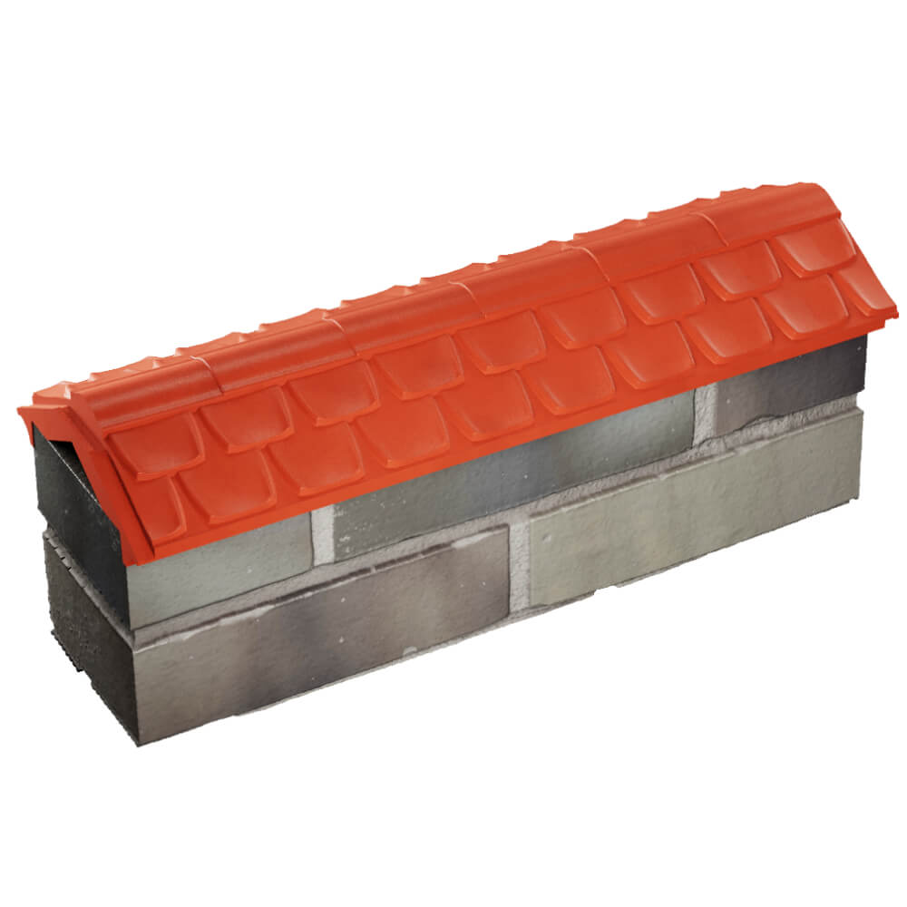 Парапет Zking Эльбрус Красный с посадкой на 0.5 кирпича (130мм) в Зеленокумске фото