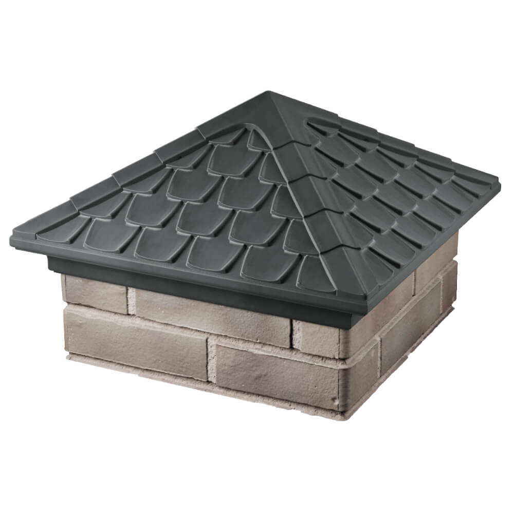 Колпак Zking Эльбрус Серый на столб 1.5х1.5 кирпича (385х385мм) в Зеленокумске фото