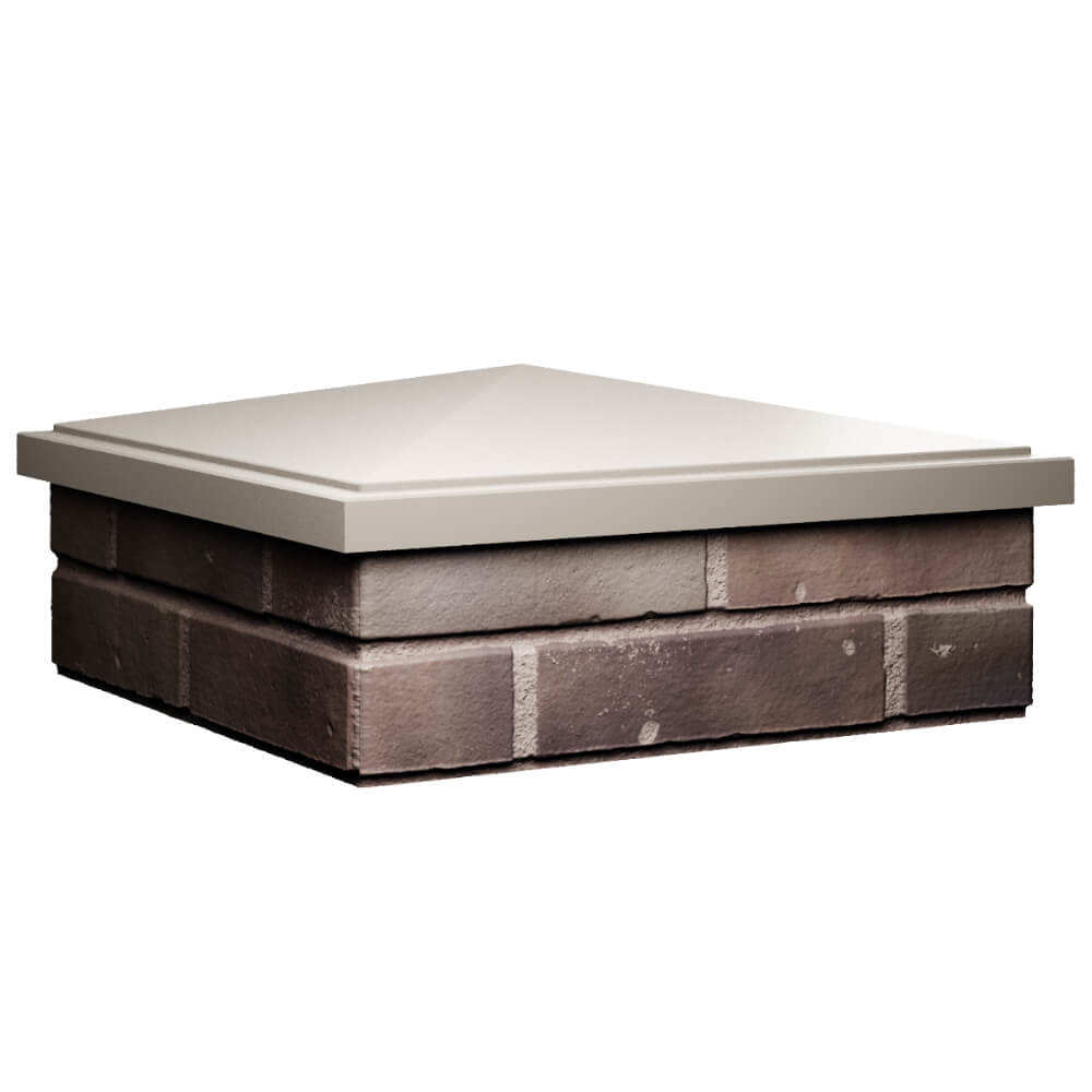 Колпак Zking БонаМоно Бежевый на столб 2х2 кирпича (515х515, 530х530мм) в Зеленокумске фото