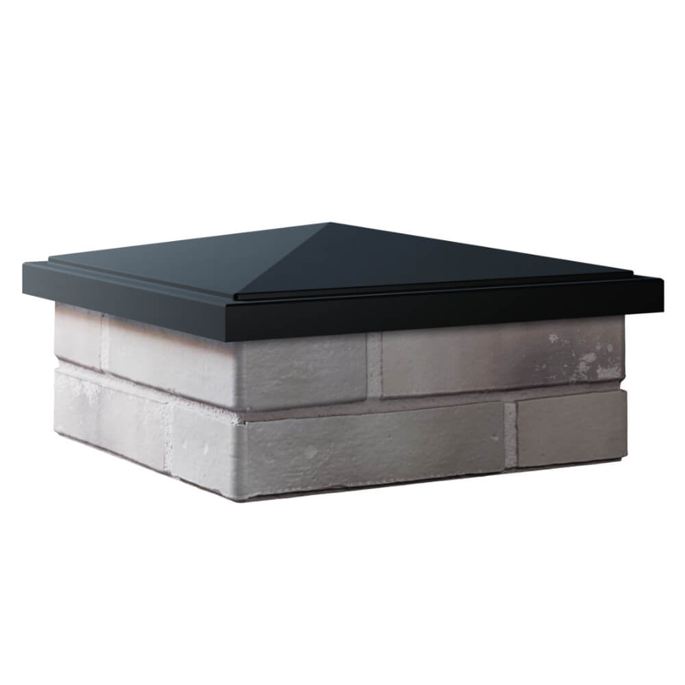 Колпак Zking БонаМоно Черный на столб 1.5х1.5 кирпича (385х385, 400х400мм) в Зеленокумске фото