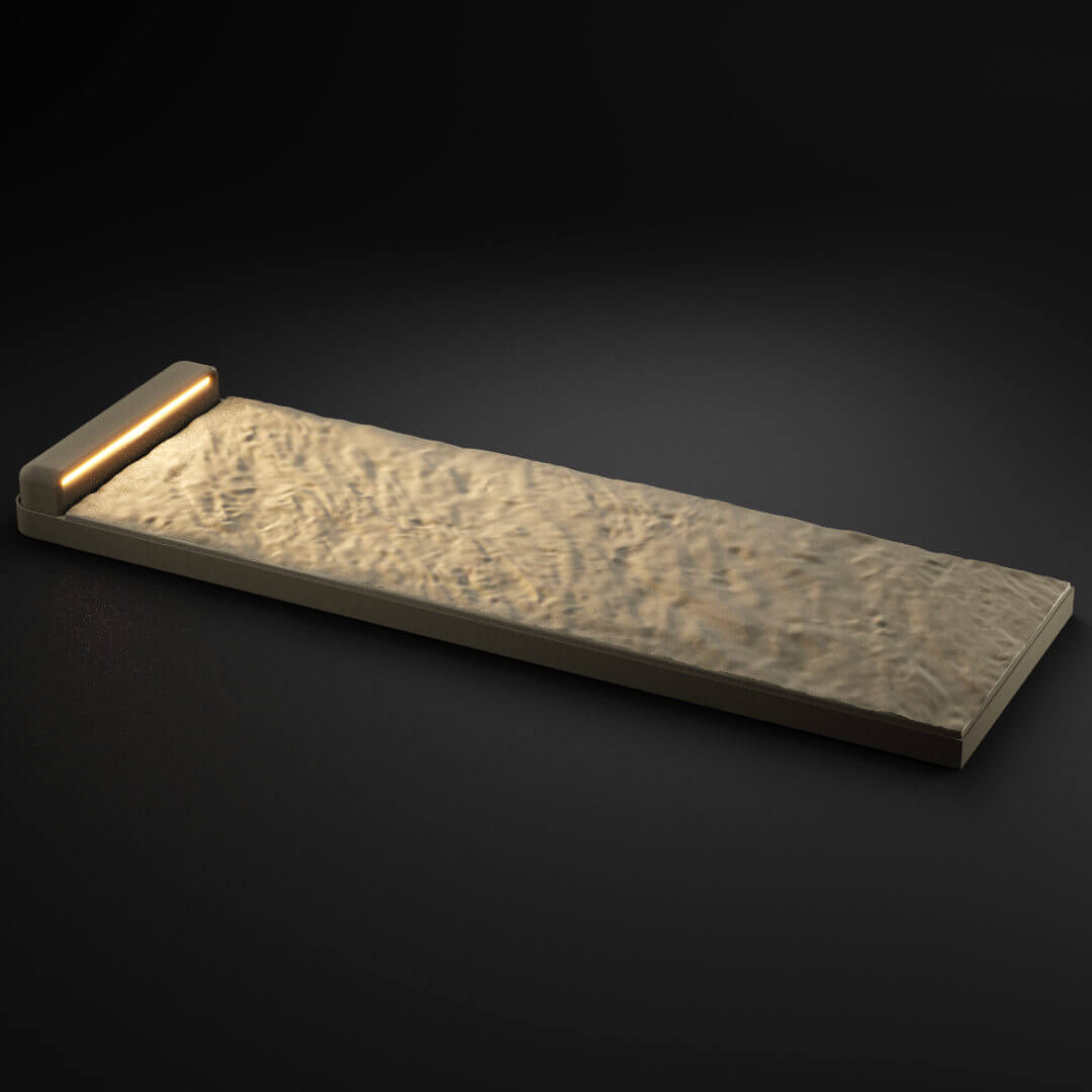 LED Светильник для шаговой плиты STONE Светлая Галька 330х75х98мм в Зеленокумске фото