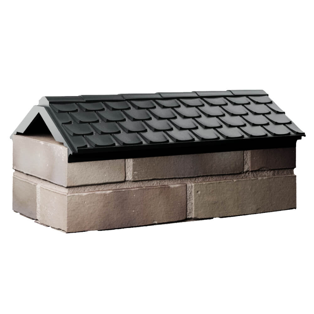 Парапет Zking Эльбрус Черный с посадкой на 1 кирпич (255мм) Зеленокумск фото