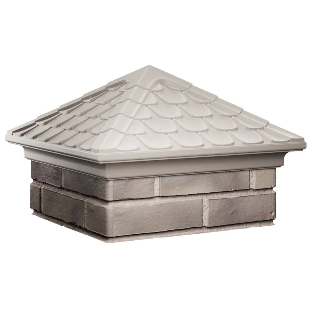 Колпак Zking Эльбрус Бежевый на столб 1.5х1.5 кирпича (385х385мм) в Зеленокумске фото