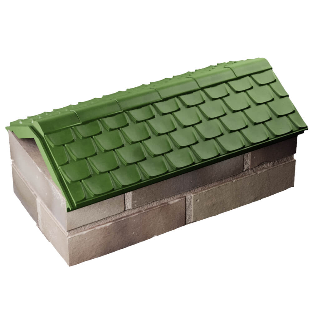 Парапет Zking Эльбрус Зеленый с посадкой на 1 кирпич (255мм) в Зеленокумске фото