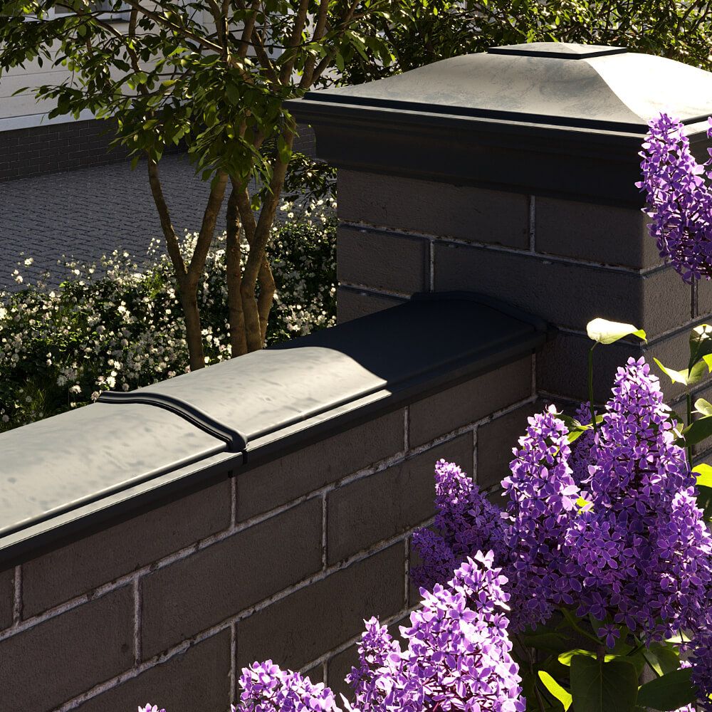 Парапет Zking Монблан Черный посадка на 0.5 кирпича (130мм) в Зеленокумске фото