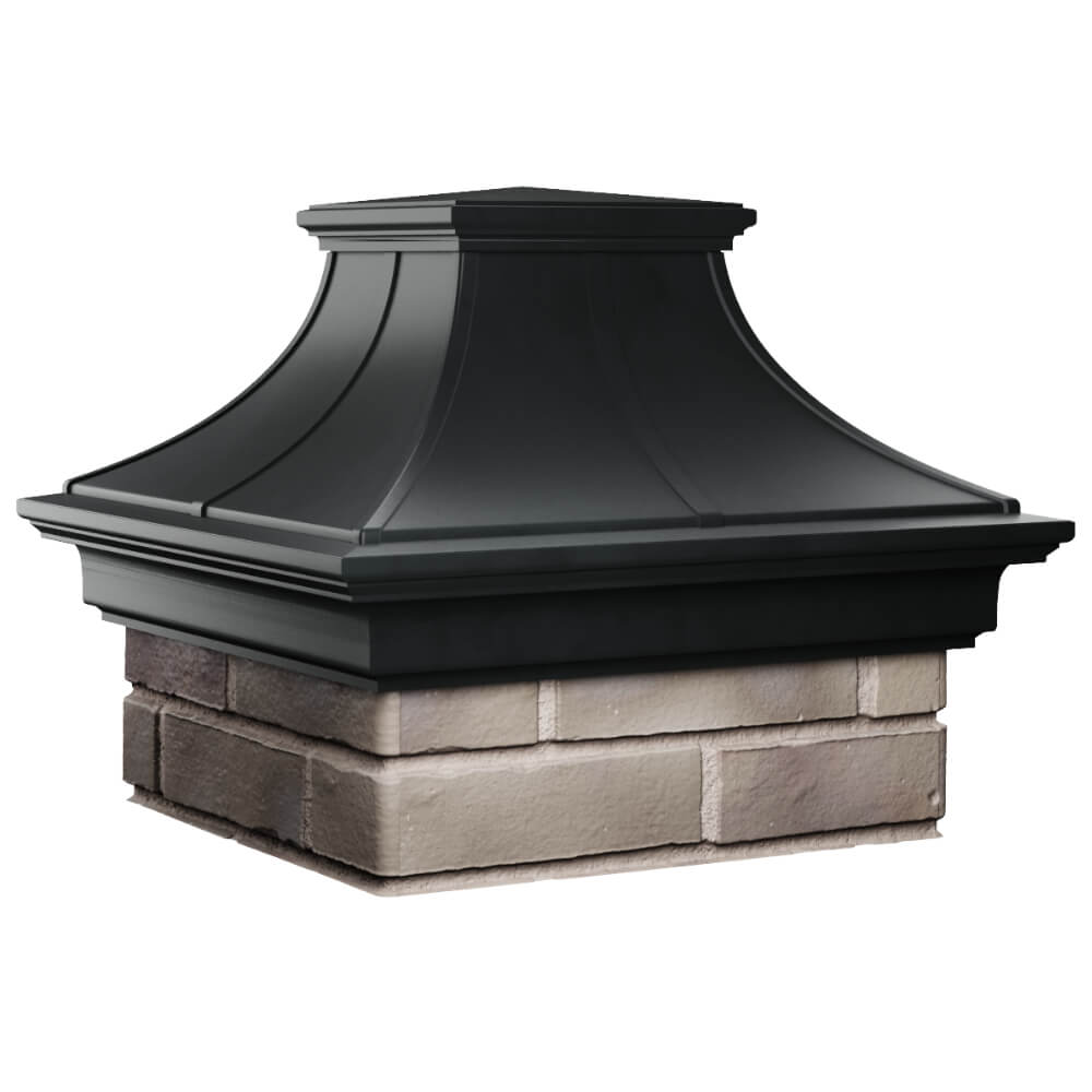 Колпак Zking Монблан Премиум Черный на столб 1.5х1.5 кирпича (385х385мм) в Зеленокумске фото