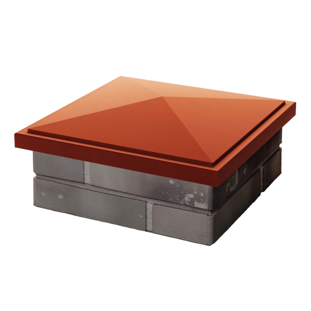 Колпак Zking БонаМоно Красный на столб 1.5х1.5 кирпича (385х385, 400х400мм) в Зеленокумске фото