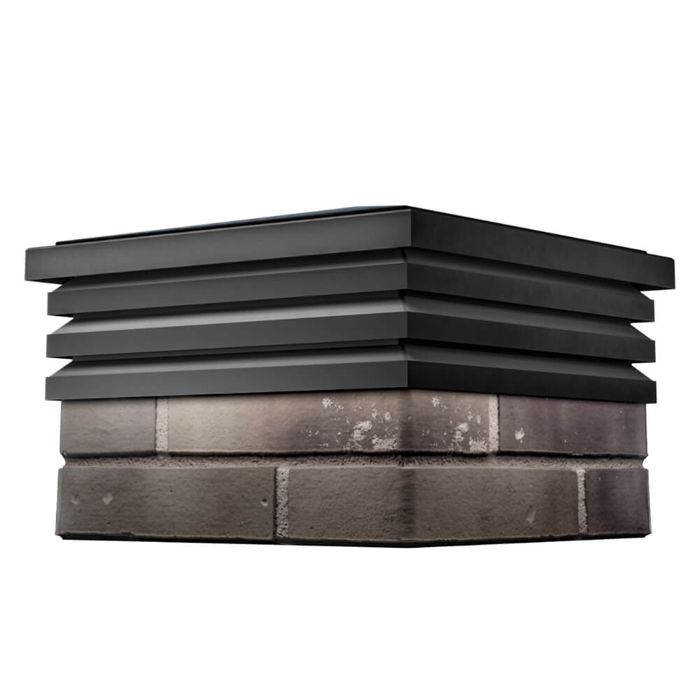 Колпак Zking Бона ХайТек Черный на столб 1.5х1.5 кирпича (385х385мм) в Зеленокумске фото