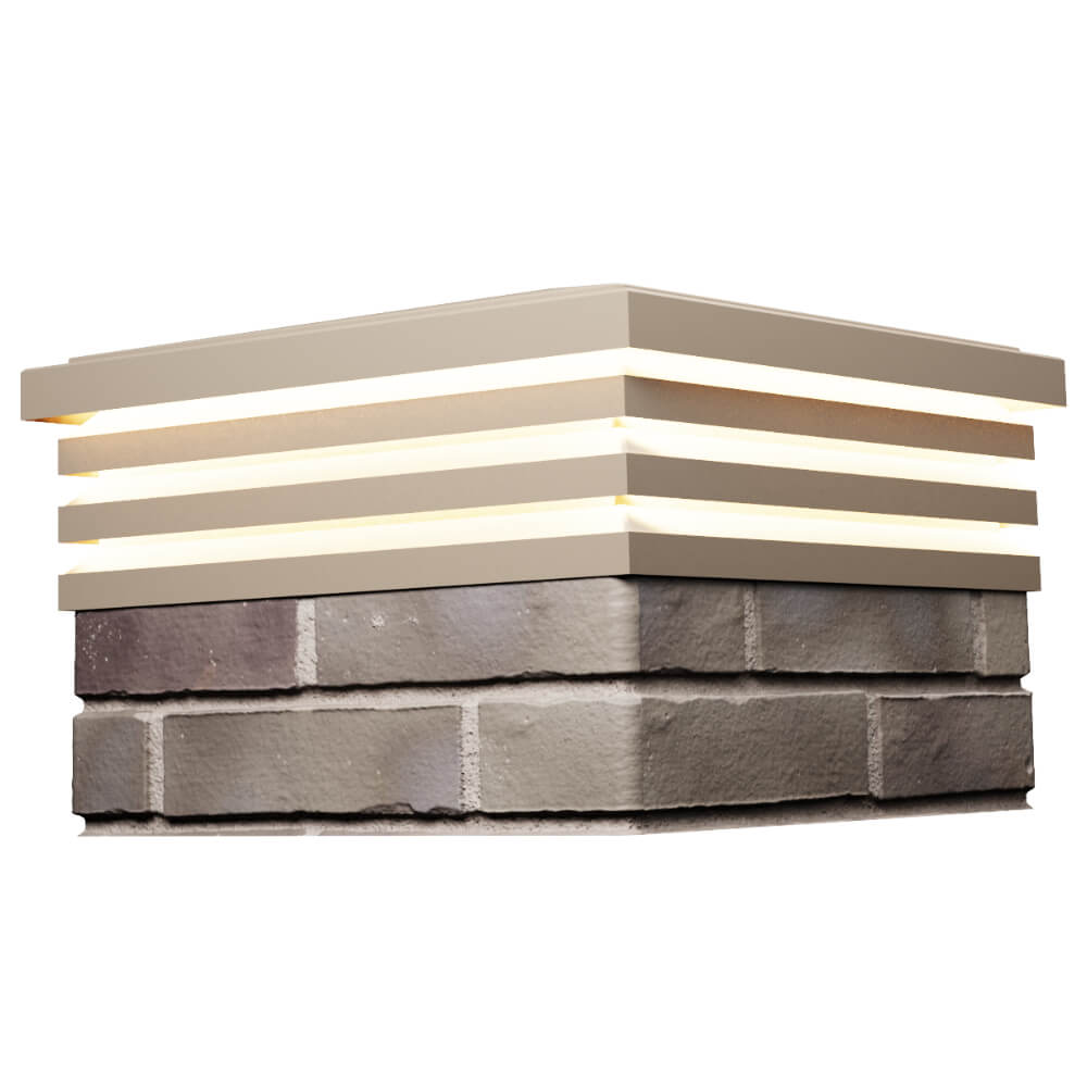 Колпак Zking Бона ХайТек Бежевый на столб 1.5х1.5 кирпича (385х385мм) с подсветкой в Зеленокумске фото