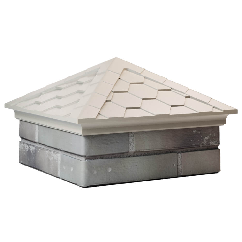 Колпак Zking Эверест Бежевый на столб 1.5х1.5 кирпича (390х390мм) в Зеленокумске фото