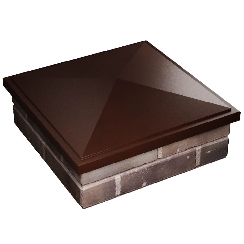 Колпак Zking БонаМоно Коричневый на столб 2х2 кирпича (515х515, 530х530мм) в Зеленокумске фото