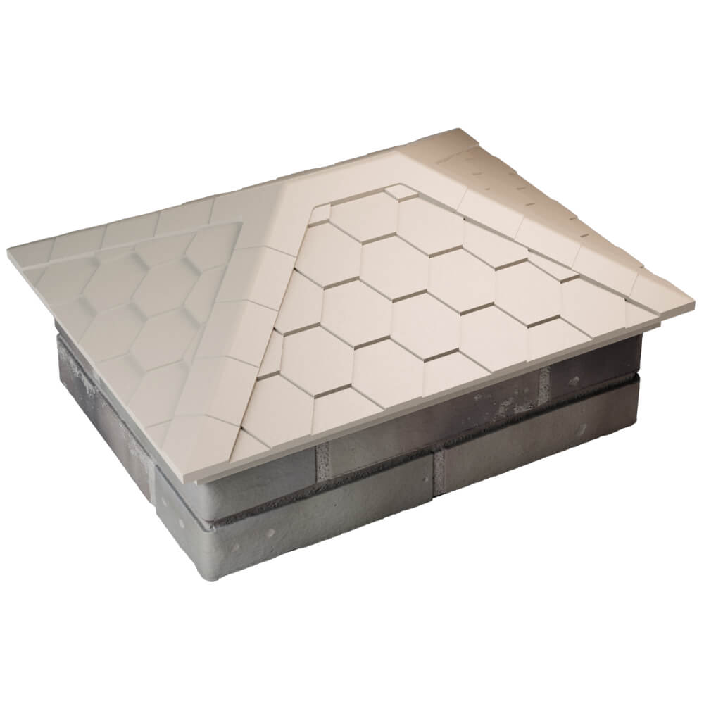 Колпак Zking Эверест Бежевый на столб 2х1.5 кирпича (520х390мм) Зеленокумск фото