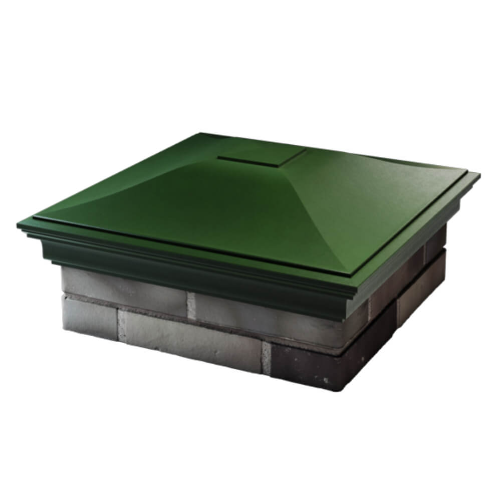 Колпак Zking Монблан Зеленый на столб 2х2 кирпича (515х515мм) в Зеленокумске фото