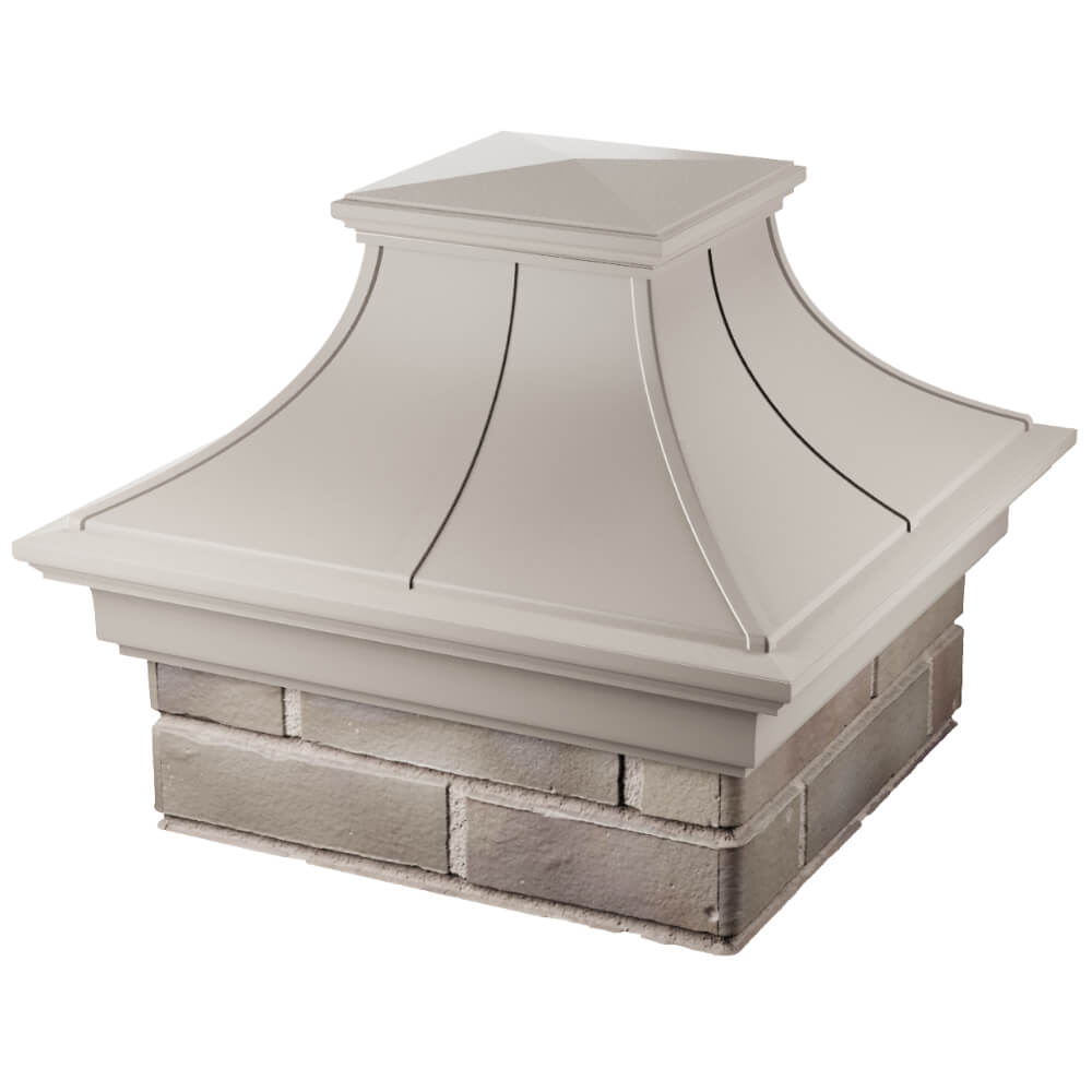 Колпак Zking Монблан Премиум Бежевый на столб 1.5х1.5 кирпича (385х385мм) в Зеленокумске фото