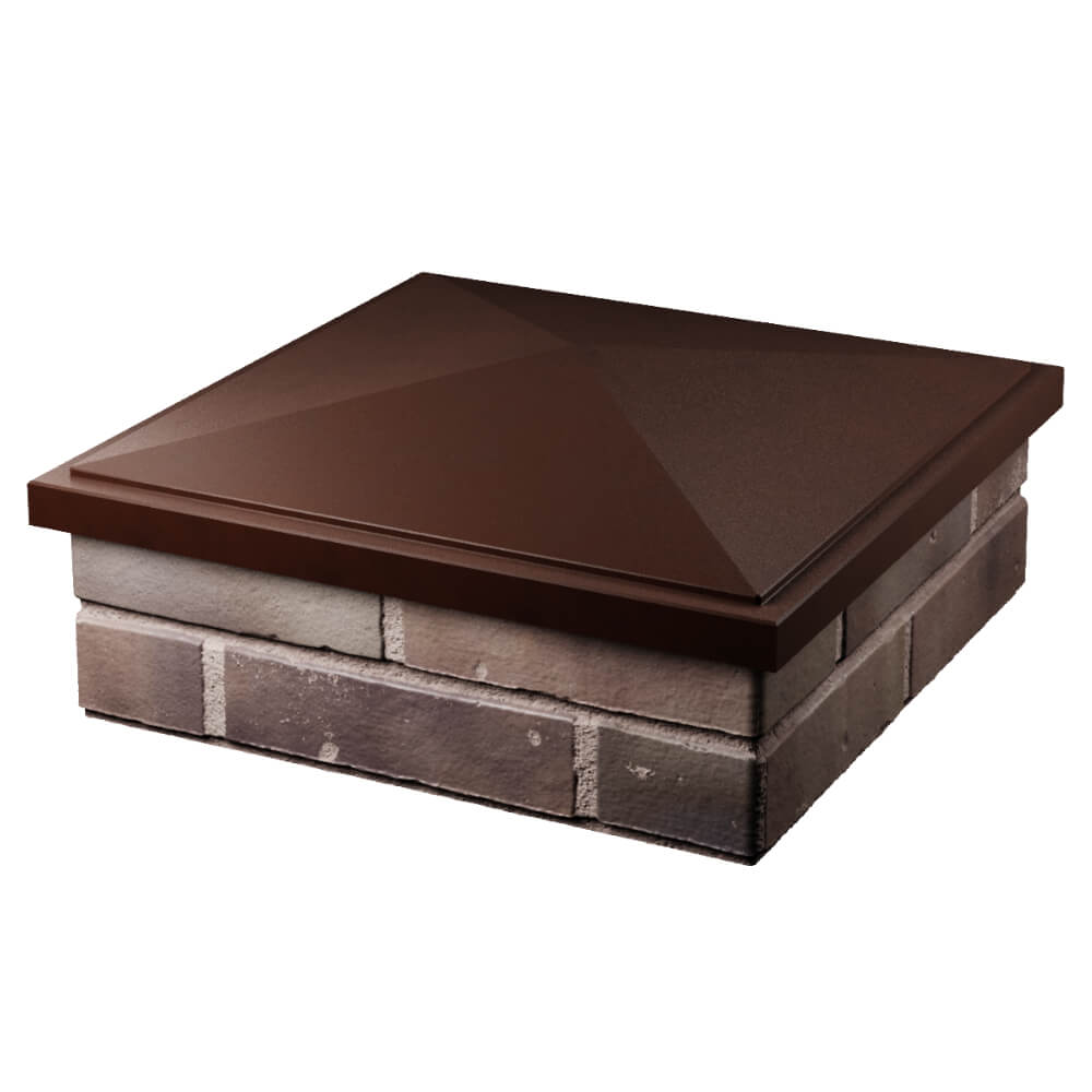 Колпак Zking БонаМоно Коричневый на столб 2х2 кирпича (515х515, 530х530мм) в Зеленокумске фото