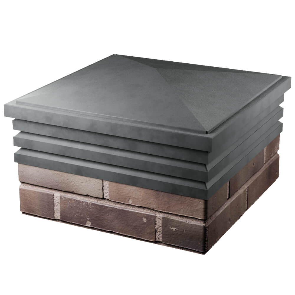 Колпак Zking Бона ХайТек Серый на столб 2х2 кирпича (513х513мм) в Зеленокумске фото