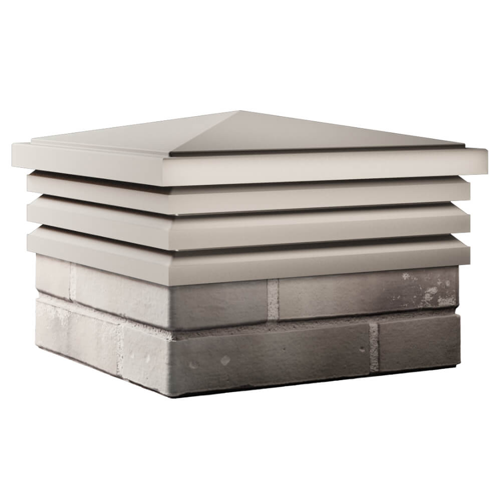 Колпак Zking Бона ХайТек Бежевый на столб 1.5х1.5 кирпича (385х385мм) в Зеленокумске фото