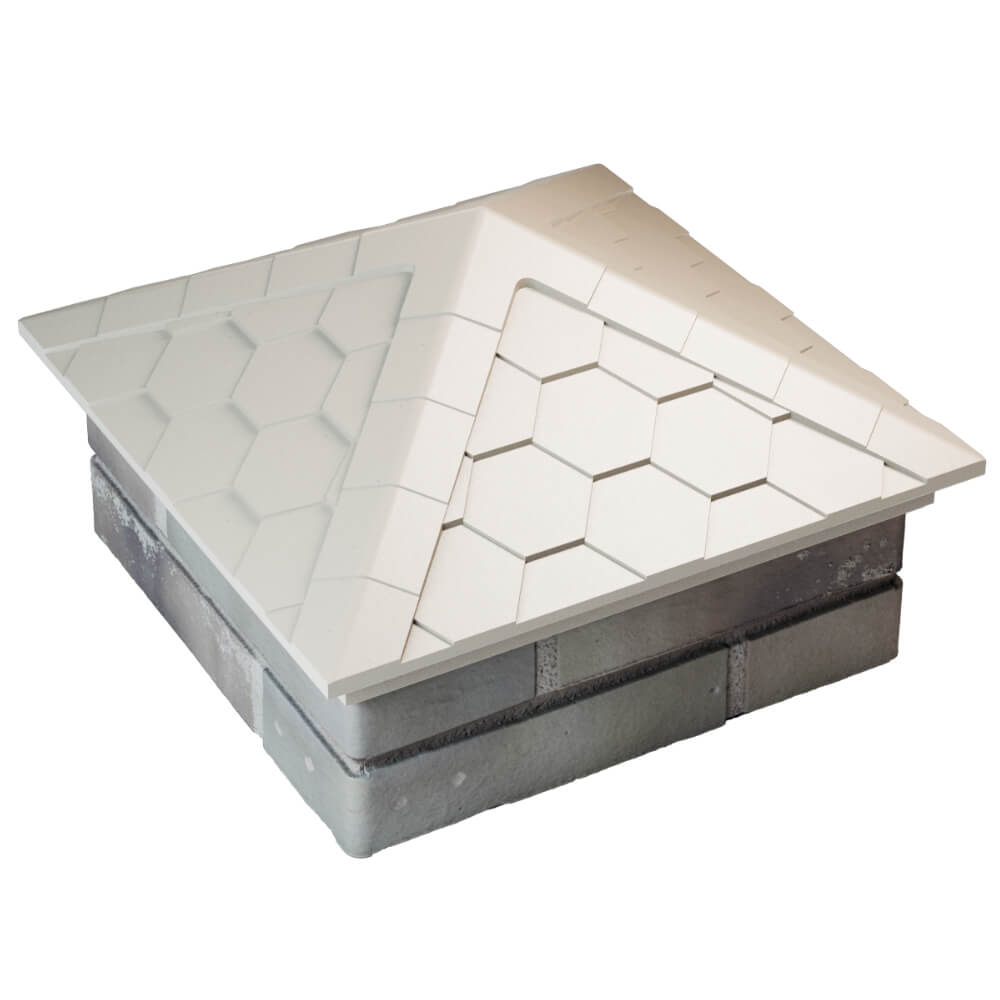 Колпак Zking Эверест Бежевый на столб 1.5х1.5 кирпича (390х390мм) в Зеленокумске фото