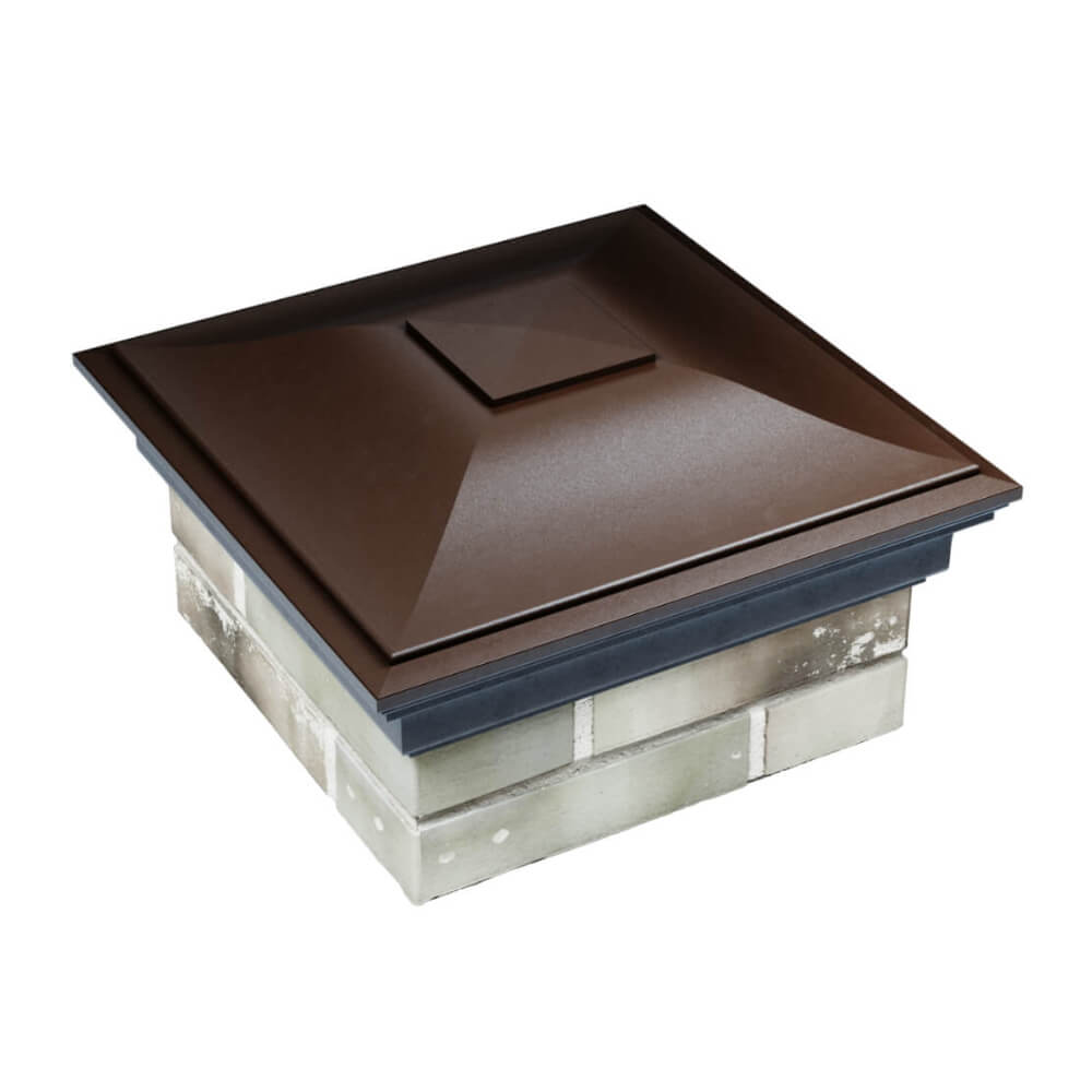 Колпак Zking Монблан Коричневый на столб 1.5х1.5 еврокирпича 0.7НФ (355х355мм) в Зеленокумске фото