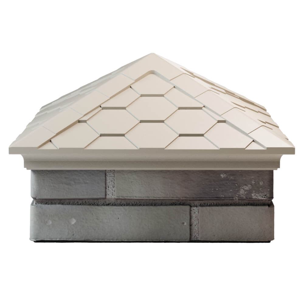 Колпак Zking Эверест Бежевый на столб 1.5х1.5 кирпича (390х390мм) Зеленокумск фото