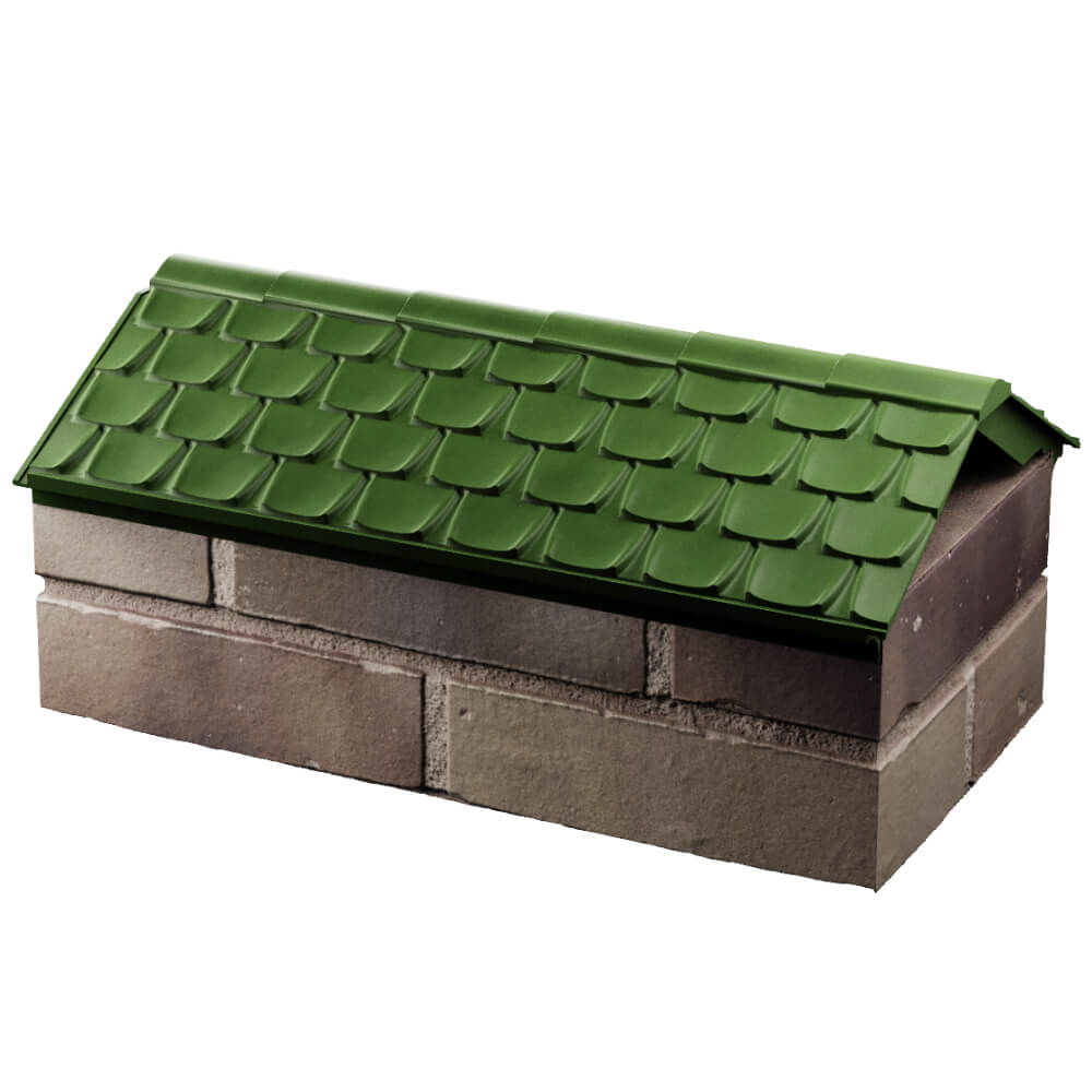 Парапет Zking Эльбрус Зеленый с посадкой на 1 кирпич (255мм) в Зеленокумске фото