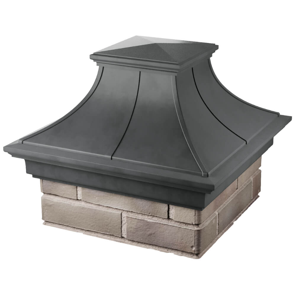 Колпак Zking Монблан Премиум Серый на столб 1.5х1.5 кирпича (385х385мм) в Зеленокумске фото