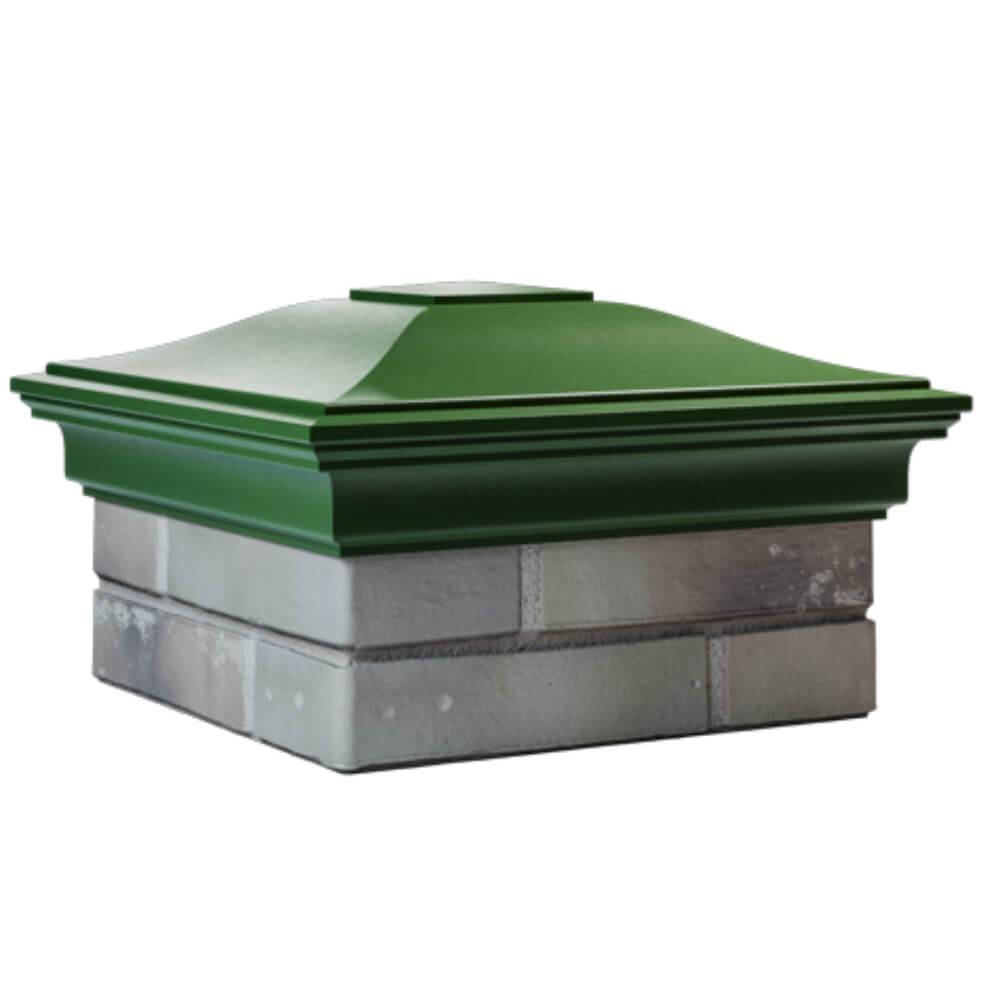 Колпак Zking Монблан Зеленый на столб 1.5х1.5 кирпича (385х385мм) в Зеленокумске фото